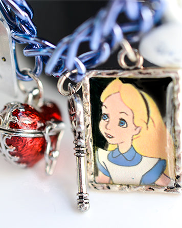 Down the Rabbit Hole Story Charm Bracelet